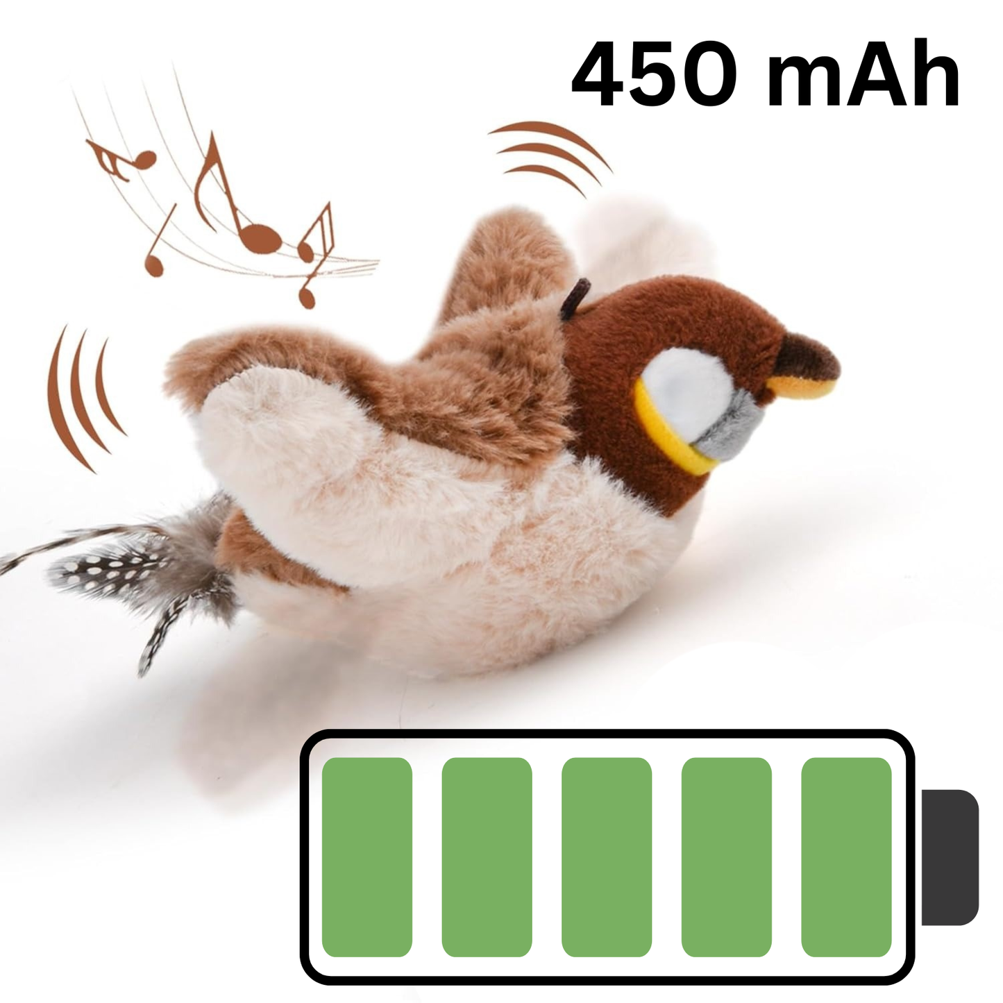 Flapping Bird Cat Toy | Interactive Bird Toy for Cats