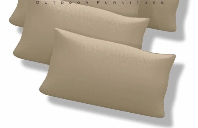Khaki Light Beige Outdoor Throw Pillows
