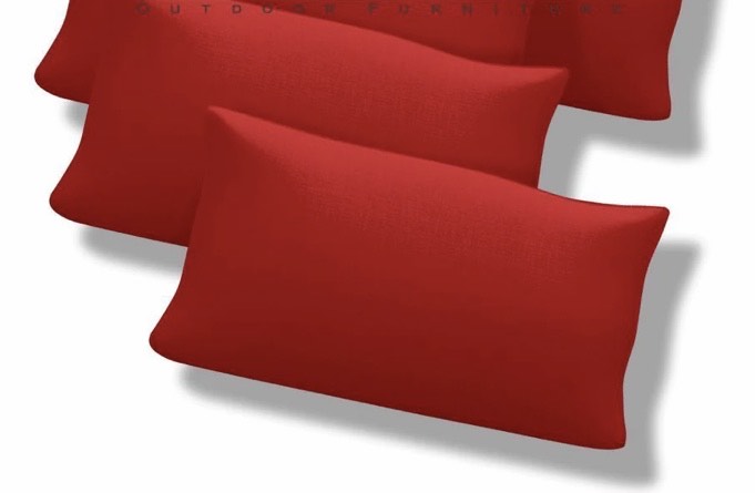 Crimson Red Outdoor Throw Pillows