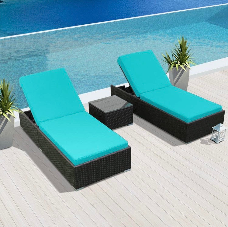 Blue Turquoise 3M Replacement Cushion Covers Set (Without Foam Insis)