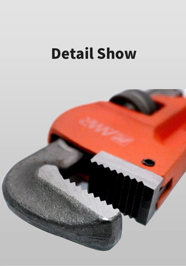 SmartGearPros Heavy Duty Pipe Wrench - 8/10/12/14/18 Inch Carbon Steel Plumbing Spanner Universal Adjustable Clamp