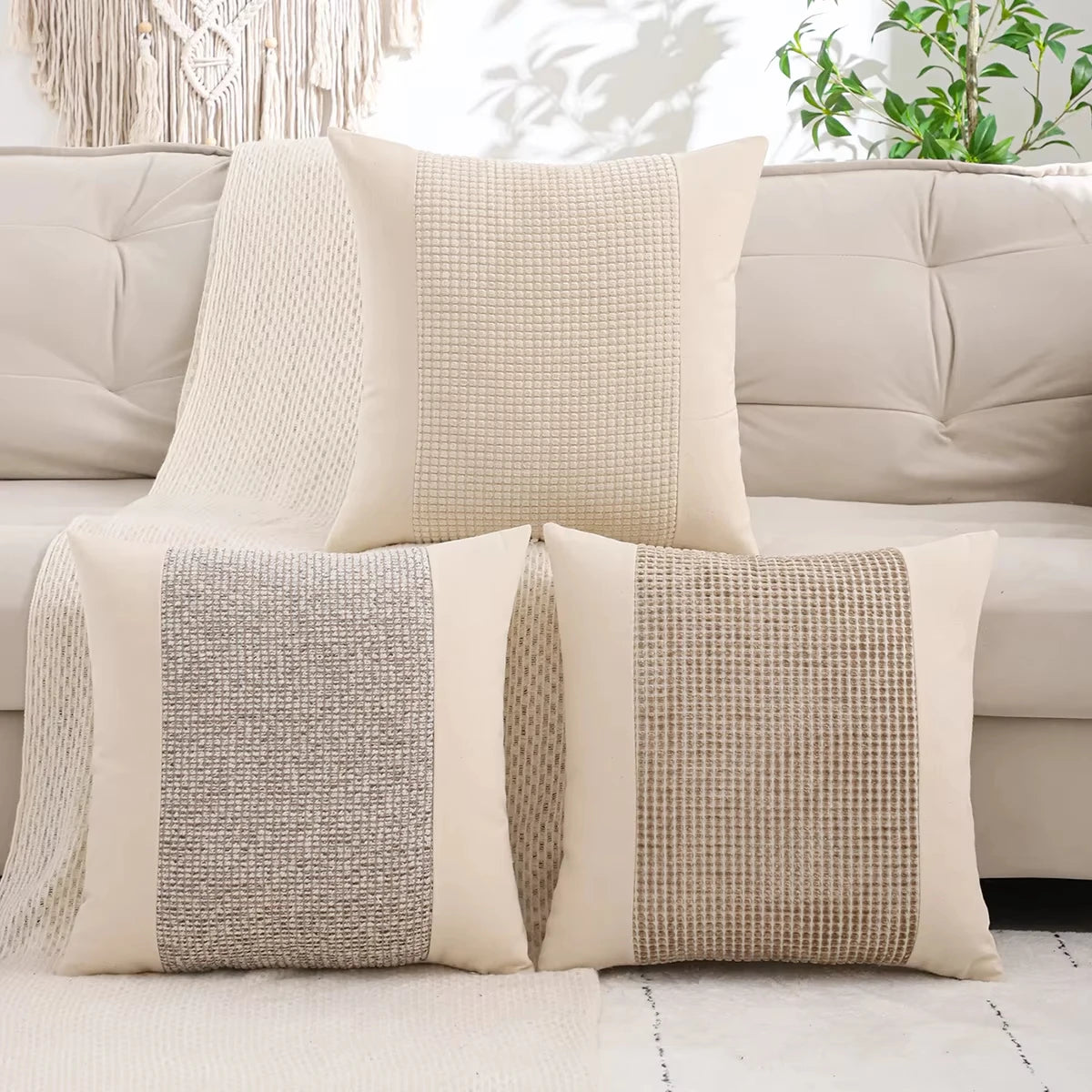 Jacquard Throw Pillow Cover