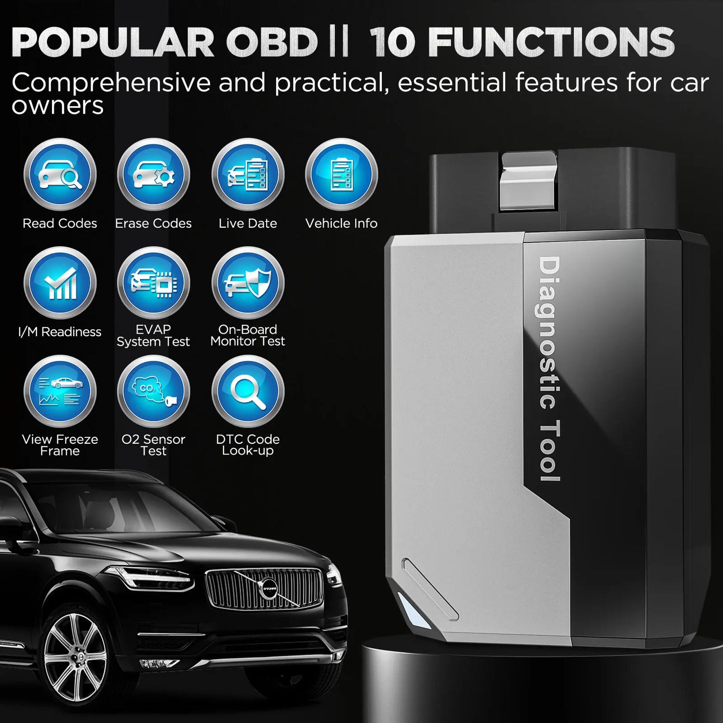 NEW KINGBOLEN Ediag Elite 15 Resets Car Diagnostic Tool All System Car Code Reader Active Test OBD2 Auto Scanner Free  Update