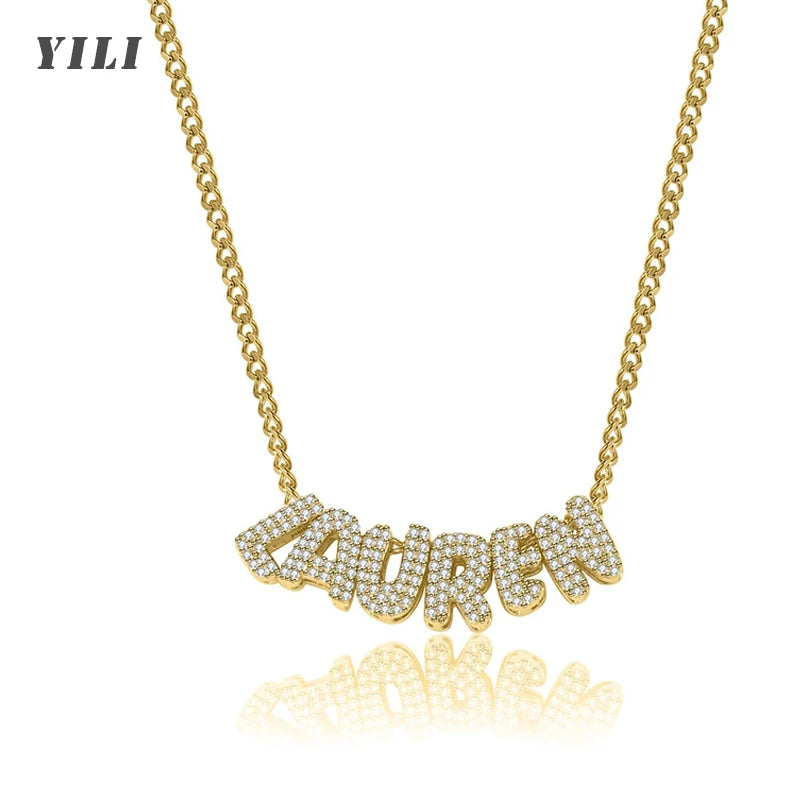 Personalized Name Bubble Necklace – Your Story, Your Style