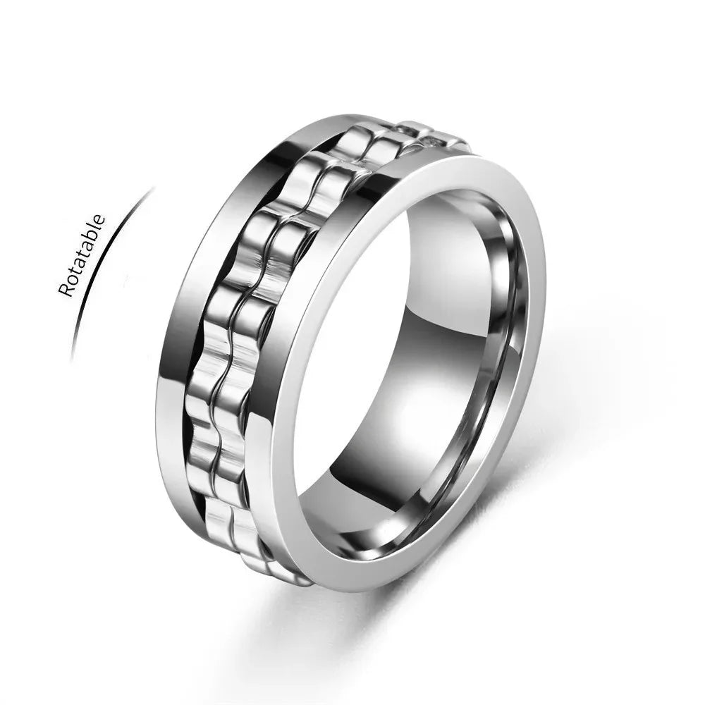 Titanium Fidget Spinner Ring