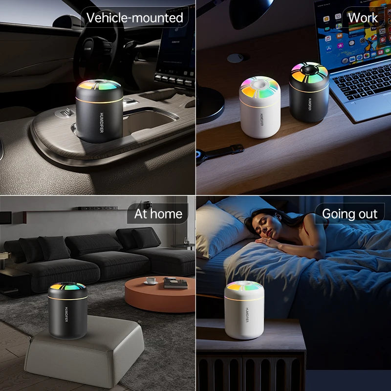 Colorful Air Humidifier 180ML Aroma Diffuser Essential Oil Purifier Wireless Home Car Mini Air Atomizer Aroma humidificador