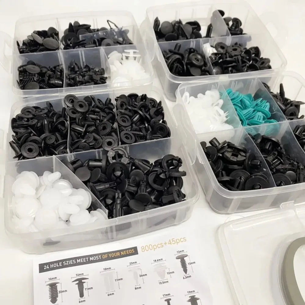 725-Piece Car Clip & Fastener Kit – Ultimate Removal & Replacement Tool!