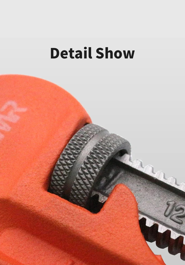 SmartGearPros Heavy Duty Pipe Wrench - 8/10/12/14/18 Inch Carbon Steel Plumbing Spanner Universal Adjustable Clamp