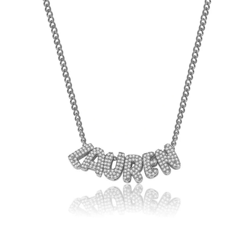 Personalized Name Bubble Necklace – Your Story, Your Style