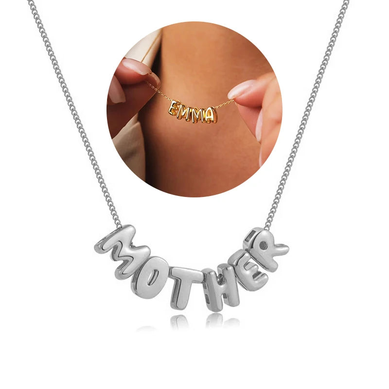 Personalized Name Bubble Necklace – Your Story, Your Style
