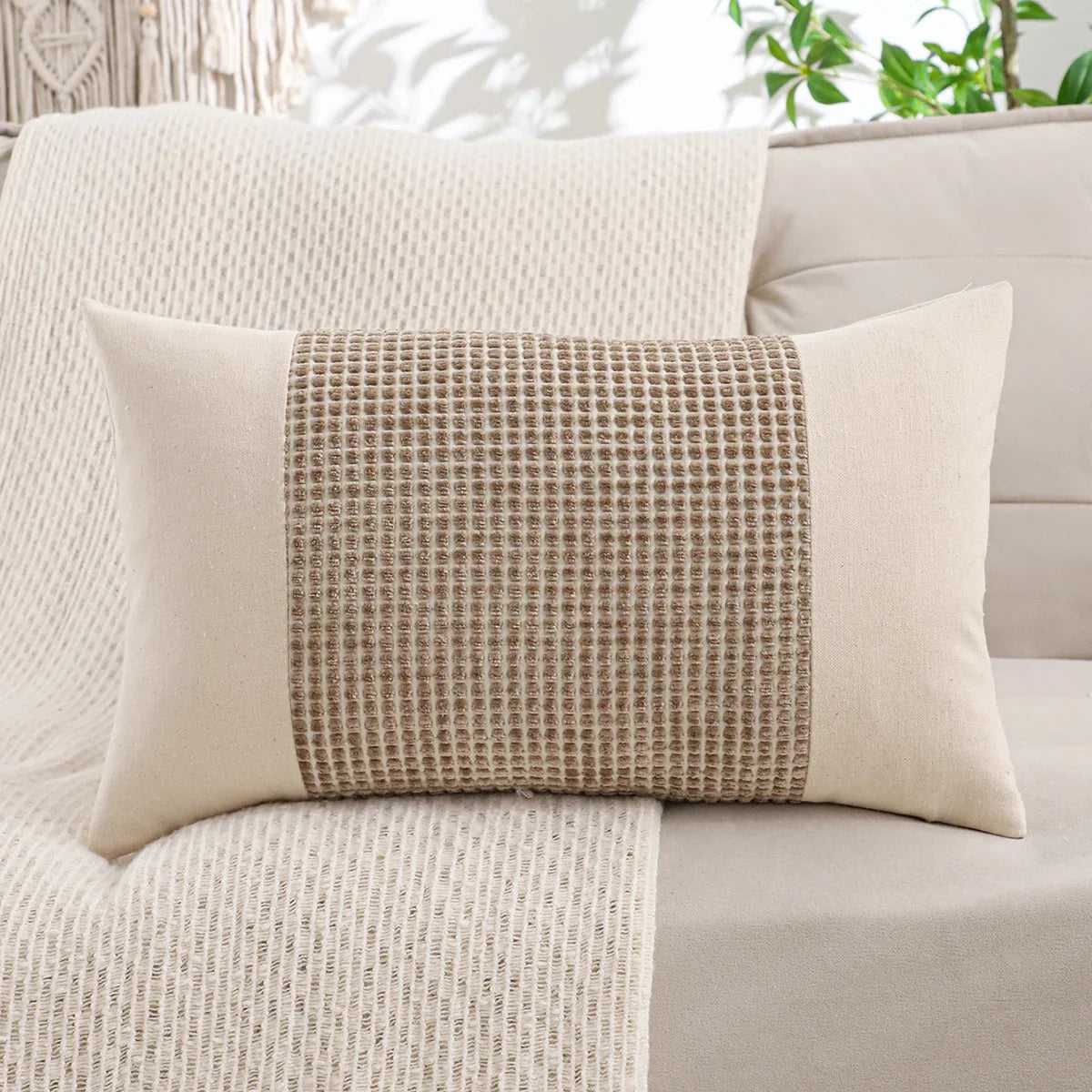 Jacquard Throw Pillow Cover