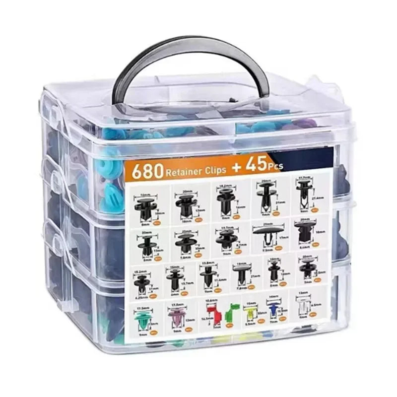 725-Piece Car Clip & Fastener Kit – Ultimate Removal & Replacement Tool!