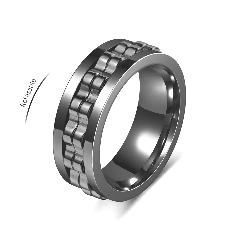 Titanium Fidget Spinner Ring
