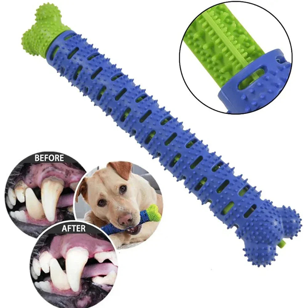 Dog Tooth Grinding Stick – Food-Grade Rubber Toothbrush & Chewing Toy for Teeth Cleaning with Slight Bite Force.