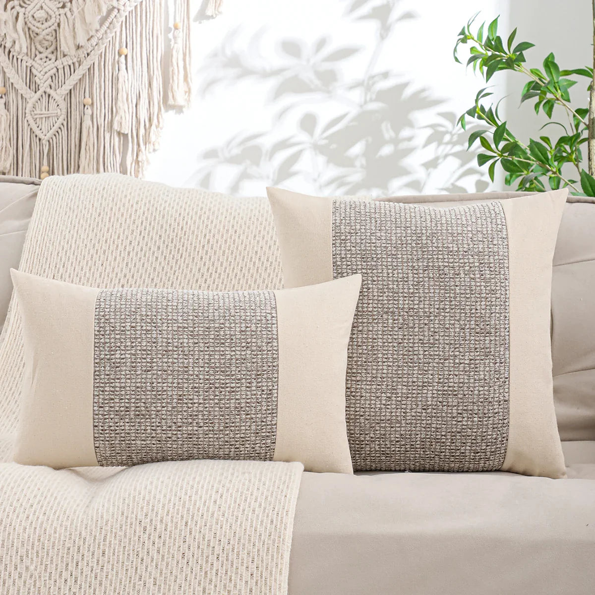 Jacquard Throw Pillow Cover