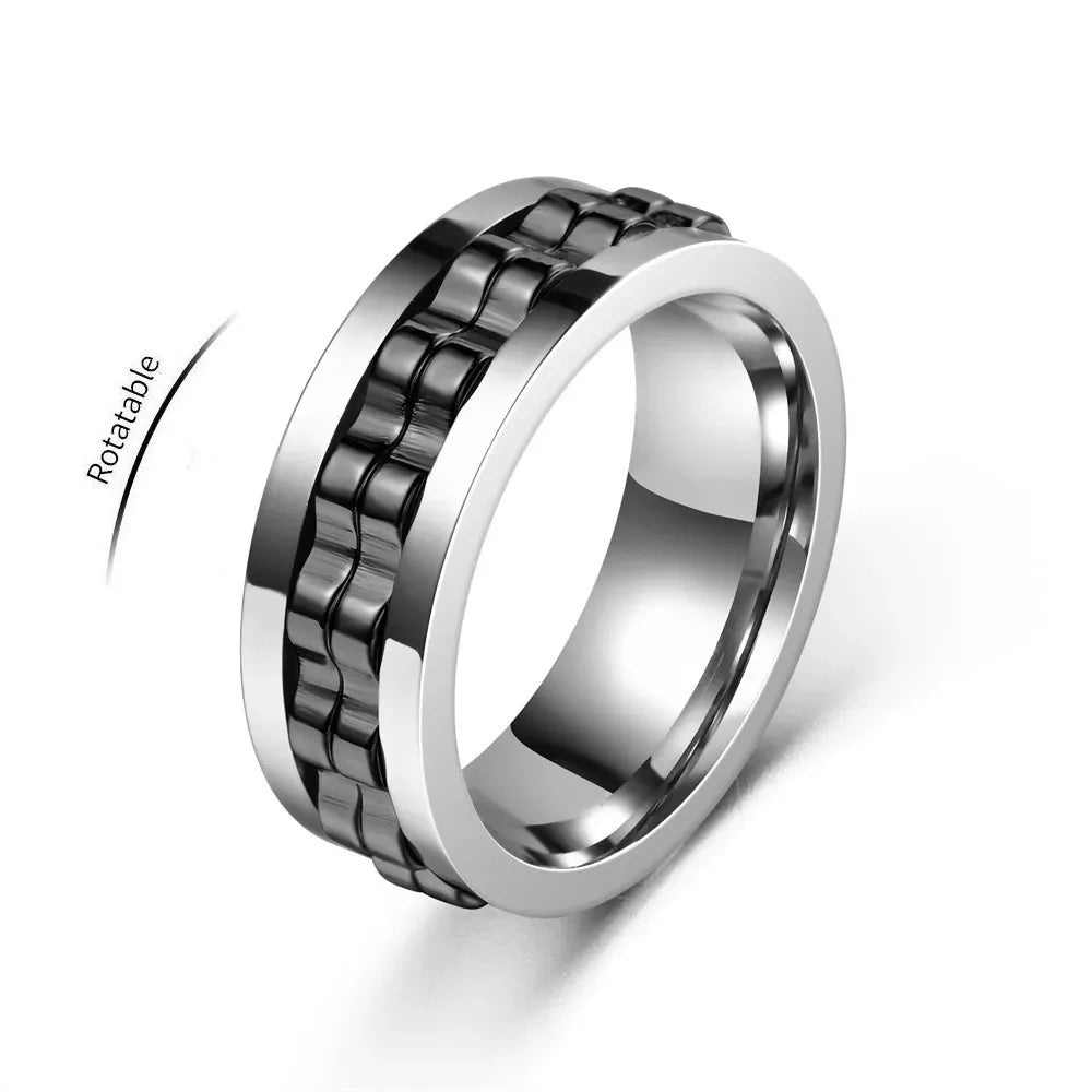 Titanium Fidget Spinner Ring