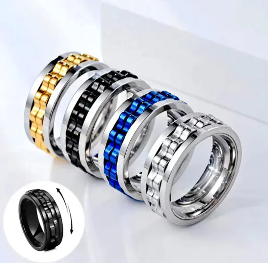 Titanium Fidget Spinner Ring