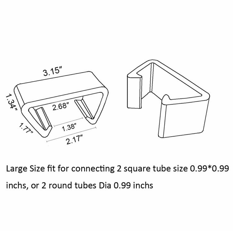 Dimensions 9 Piece Clips for Modular Wicker Chair