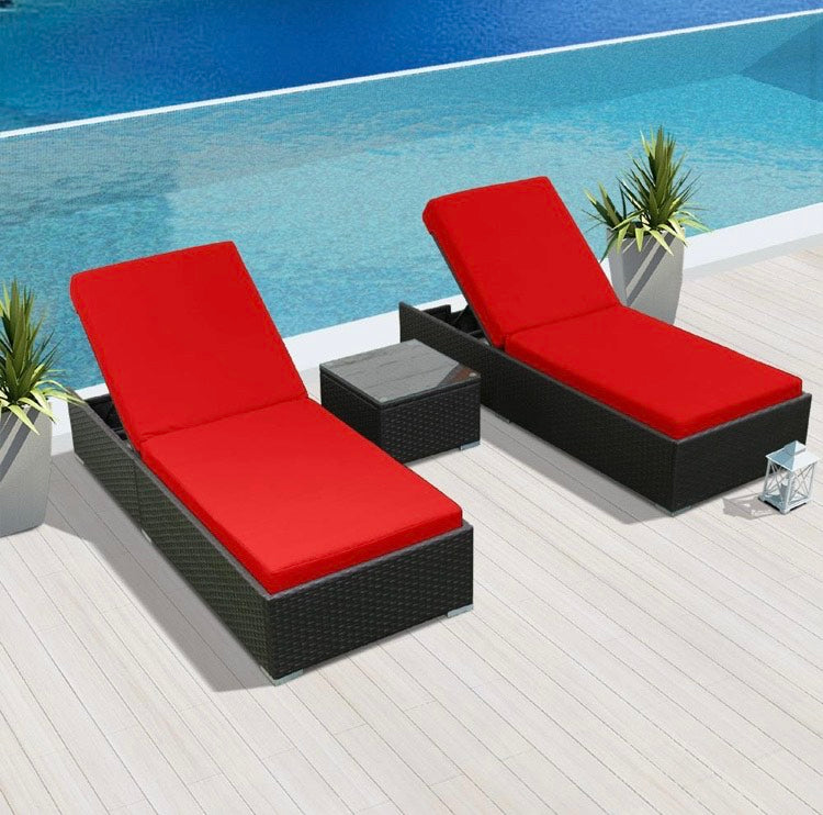 Crimson Red 3M Replacement Cushion Covers Set (Without Foam Insis)