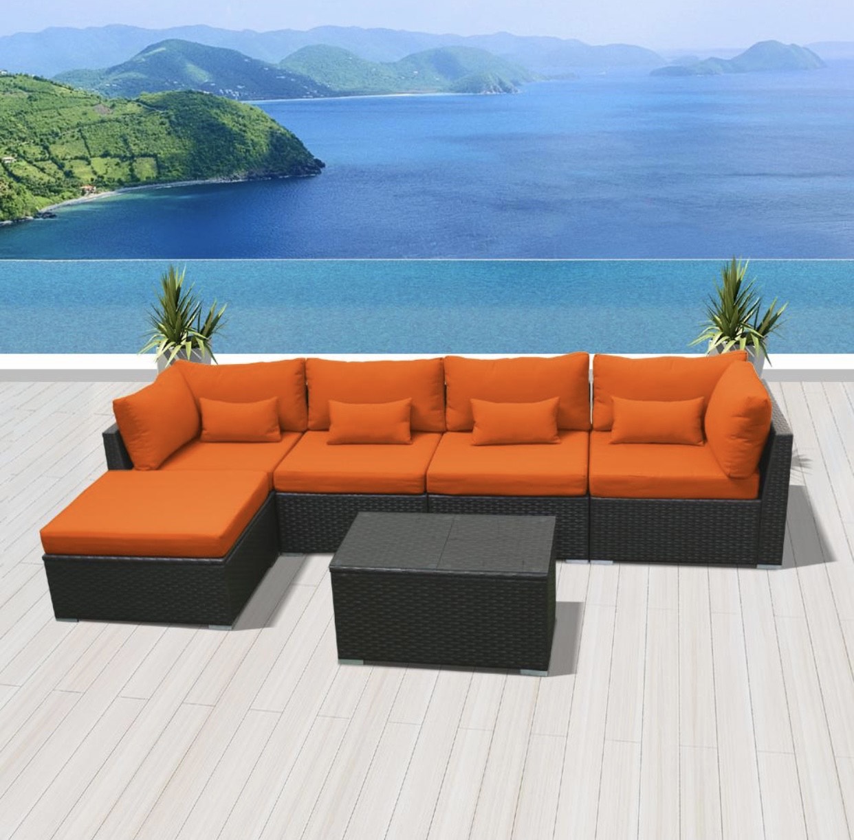 Orange 6H Replacement Cushion Covers Set (Without Foam Insis)