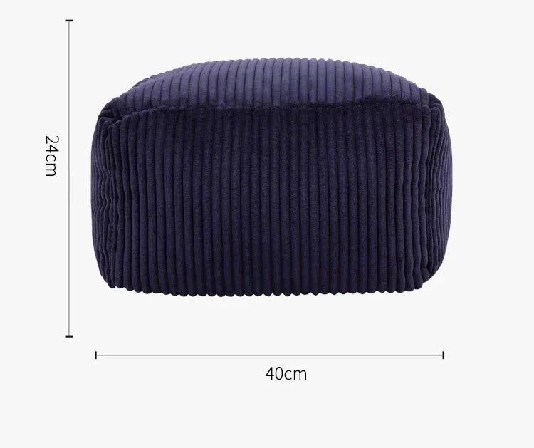 OTAUTAU Corduroy Bean Bag Pouf Cover Without Filler Lazy Floor Beanbag Chair Sac Puff Ottoman Lounger Frameless Furniture DD025