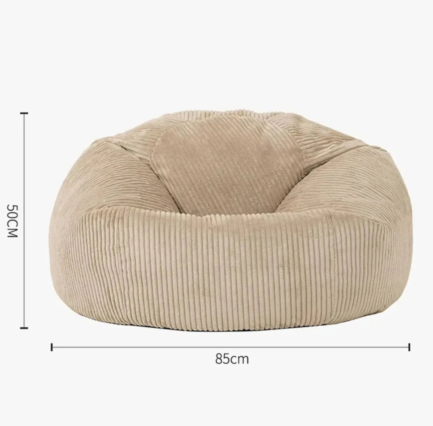 OTAUTAU Corduroy Bean Bag Pouf Cover Without Filler Lazy Floor Beanbag Chair Sac Puff Ottoman Lounger Frameless Furniture DD025